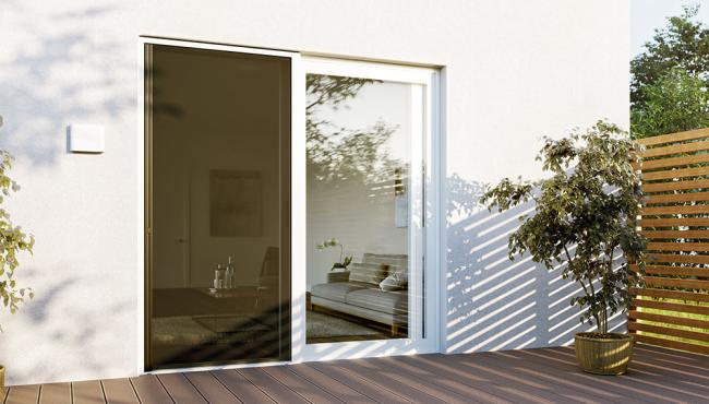 S2 drainage holes for external fitment on a door